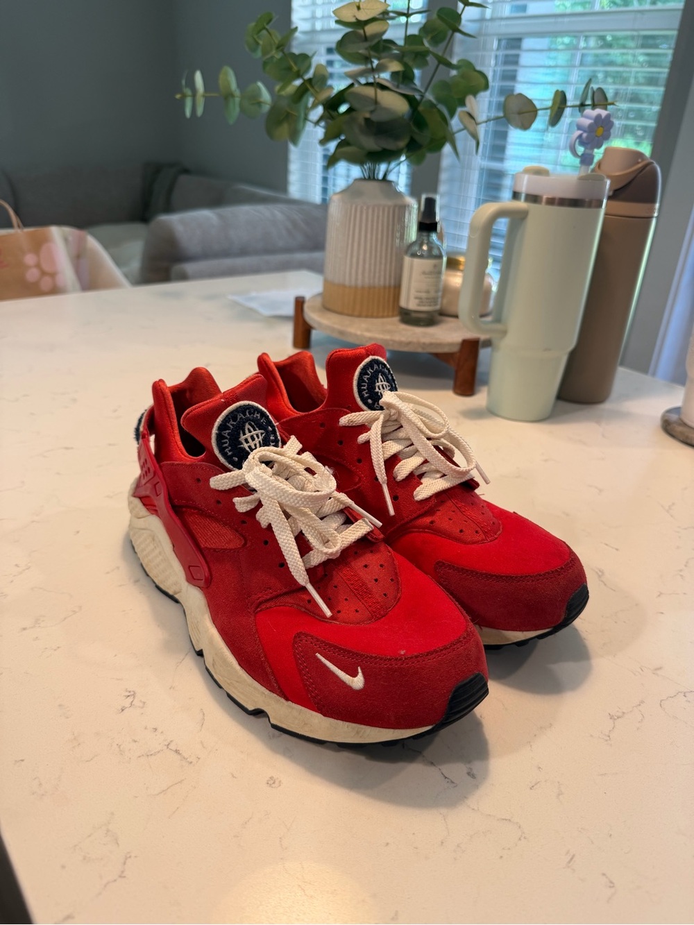Nike Air Huarache Run Red Sneakers